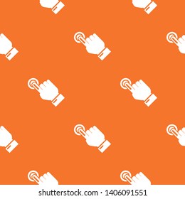 Cursor hand click pattern vector orange for any web design best