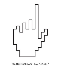 Cursor hand design, Web pointer mouse click technology and direction theme Vector illustration