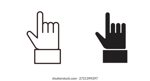 Cursor-Handsymbol-Concept-Set. Einfache Symbolsammlung