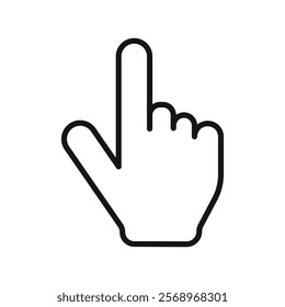 Cursor hand icon Isolated flat vector in outline