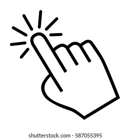 cursor hand icon on a white background