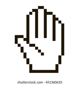 Cursor Hand Icon, pixel, 