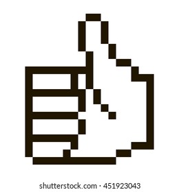 Cursor Hand Icon, pixel, 