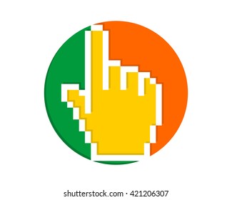 cursor hand icon pointer mouse internet web network image vector