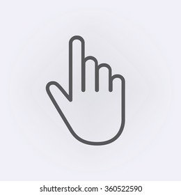 Cursor Hand Icon . Hand pointer icon . Vector illustration