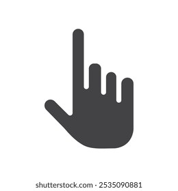 Cursor hand icon Symbol mark in filled style