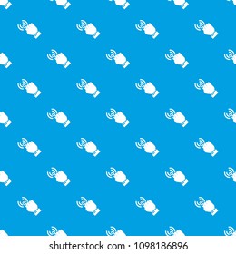 Cursor hand pattern vector seamless blue repeat for any use