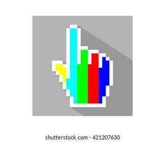 cursor hand tv channel pointer mouse internet web network image vector