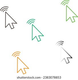 Icono de cursor - Flecha. Haga clic en el ratón. Ilustración de material vector.eps
