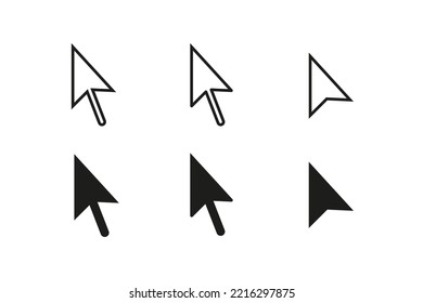 Cursor icon. Arrow pointer. Computer mouse cursor.  Vector isolated sign. Computer interface.