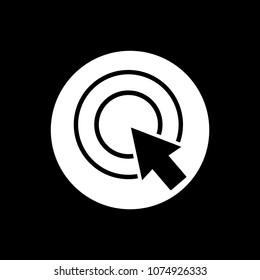 Cursor icon black. Vector illustration