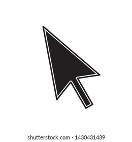 Cursor icon. Black. Vector illustration