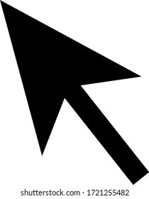 Cursor icon. Black cursor vector with white background 