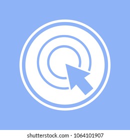 Cursor icon blue. Vector illustration