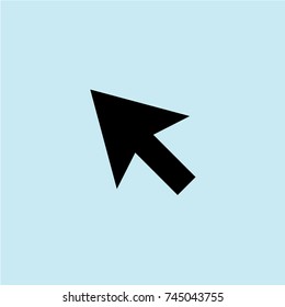 cursor icon, click icon, blue background, black