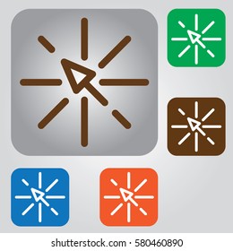 Cursor icon. Click icon. Computer mouse cursor sign. 