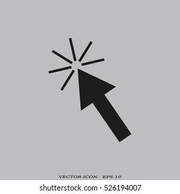 Cursor icon. click here