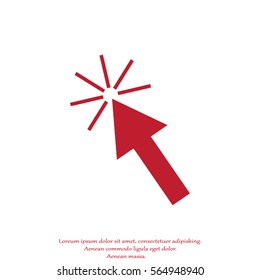 Cursor icon. click here