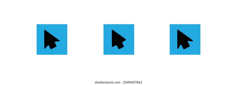 Cursor icon. Click icon set. pointer arrow icon. cursor icon vector. Eps 10.