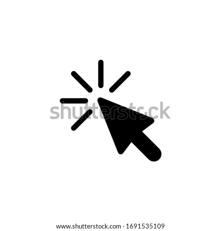 Cursor icon. Click icon vector illustration on white background