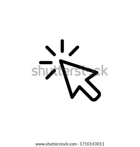 Cursor icon. Click icon vector illustration on white background