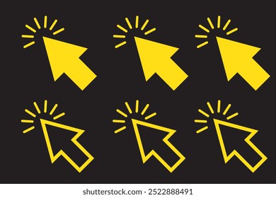 Cursor icon, click icon vector for web, computer and mobile app