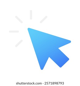 Cursor icon. Clicking a computer mouse cursor. Vector illustration