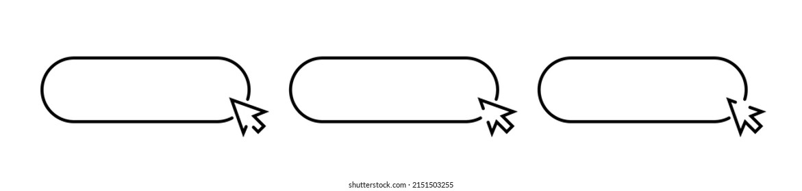 Cursor icon. Cursor clicking on frame. Cursor flat isolated vector icon. Cursor clicking on banner. Vector EPS 10