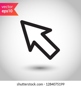 Cursor icon. Computer arrow icon. Cursor vector sign. EPS 10 flat symbol
