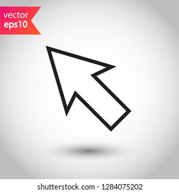 Cursor icon. Computer arrow icon. Cursor vector sign. EPS 10 flat symbol
