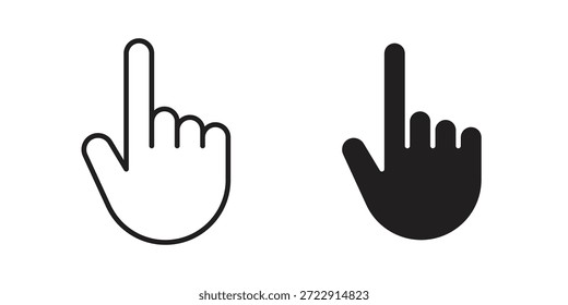 Ícone de cursor projeta coleção para celular, interface do usuário, web.
