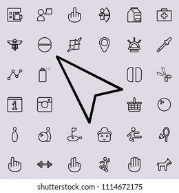 cursor icon. Detailed set of minimalistic line icons. Premium graphic design. One of the collection icons for websites, web design, mobile app on colored background