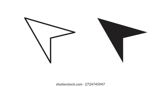 Icono del cursor. cartel plano lleno para el concepto móvil y el Diseño web