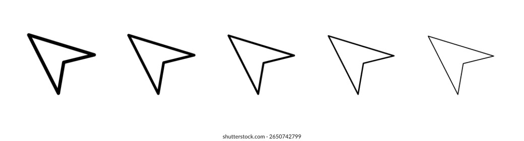 Cursor icon flat illustration set logo