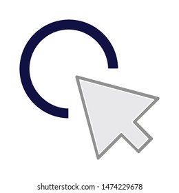 cursor icon. flat illustration of cursor vector icon. cursor sign symbol