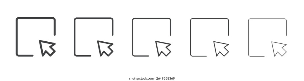 Cursor icon flat simple outline logo