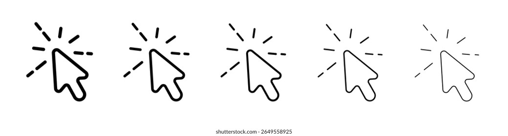 Cursor icon flat simple outline logo