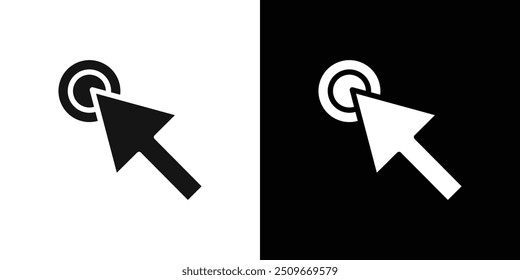 Cursor icon Flat vector set outline