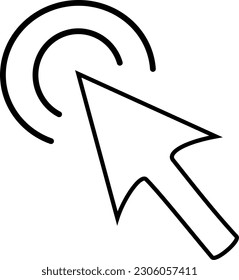 Cursor icon for graphic design projects. Replaceable vector design.