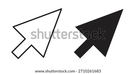 Cursor icon graphic doodle, sketch, outline drawing Vector illustration