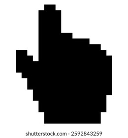 Cursor icon in hand form, mouse click cursor, clicking hand pointer