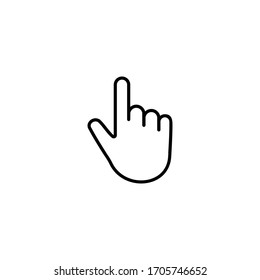cursor icon, Hand cursor sign and symbol vector design