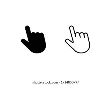 cursor icon, Hand cursor sign and symbol vector design