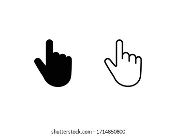cursor icon, Hand cursor sign and symbol vector design