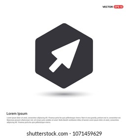 cursor icon Hexa White Background icon template