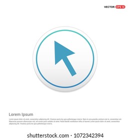 Cursor Icon Hexa White Background icon template