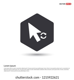 Cursor Icon Hexa White Background icon template - Free vector icon