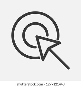 Cursor icon isolated on background. Clicking symbol modern, simple, vector, icon for website design, mobile app, ui. Vector Illustration