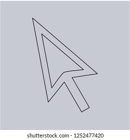 Cursor icon isolated on grey background.Premium symbol for website design, mobile application, logo, ui.Vector illustration. Eps10