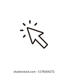 Cursor icon isolated on white background